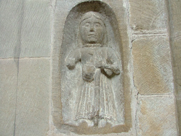 Youlgreave Church Stone Statue