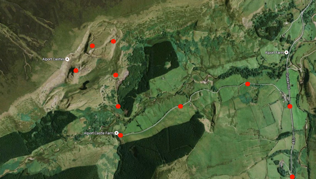 Alport Castles Map