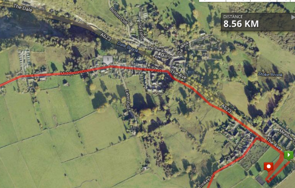 Stoney Middleton Fell Race Route 2014